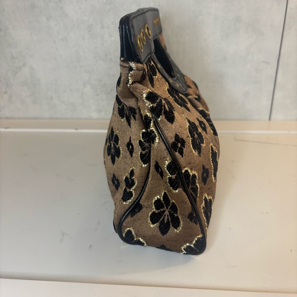 Apt. 9 Y2K Black and Brown Floral Wimsigoth Velvet Clutch - Picture 4 of 11